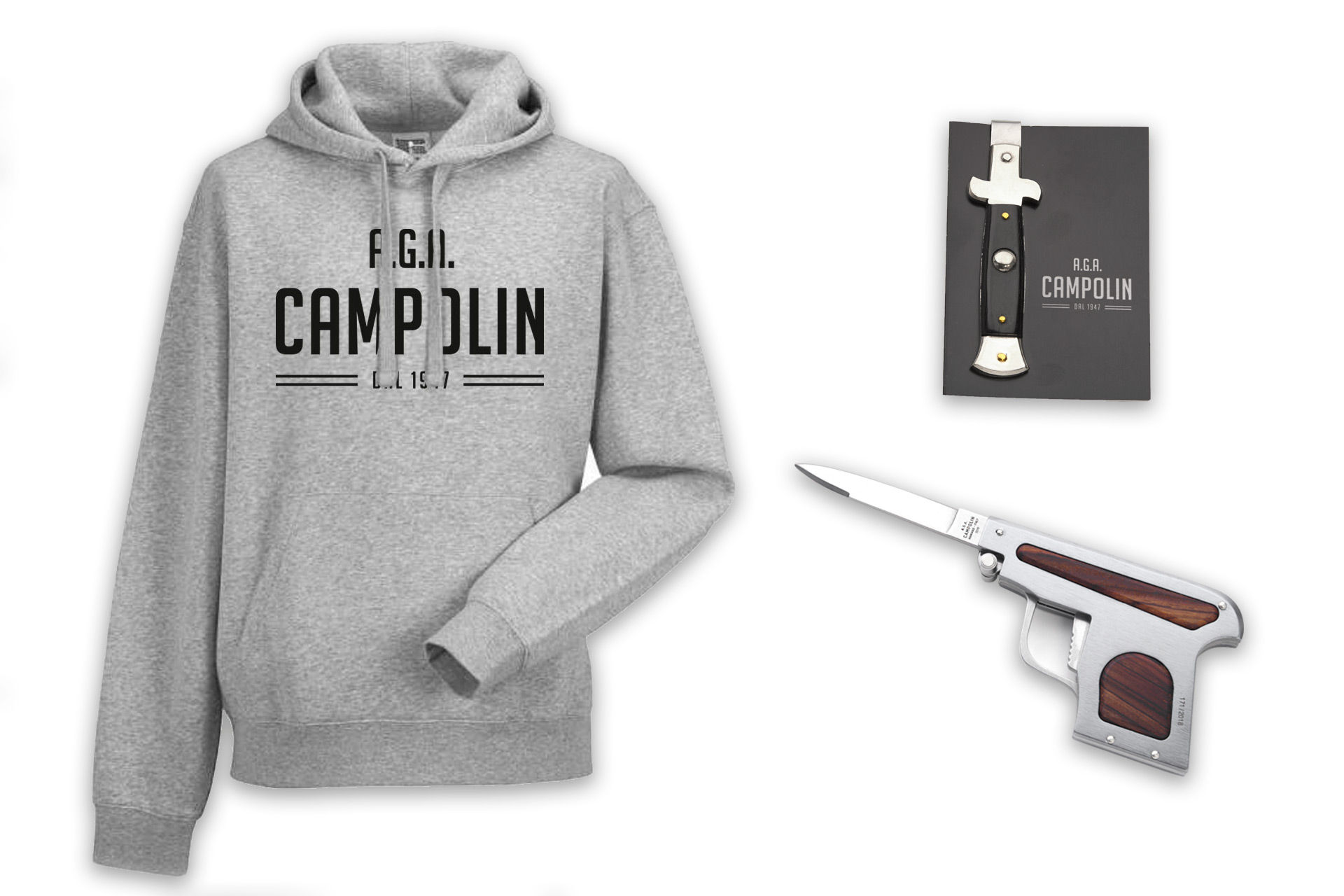 AGA Campolin Set of Gun Letter Opener+Hoodie+Moneyclip